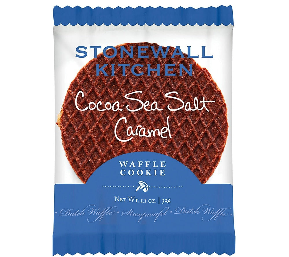Cocoa Salted Caramel Waffle Cookie von Stonewall Kitchen kaufen | Süße Karamellfüllung mit einem Hauch von Kakao | Ideal für zwischendurch