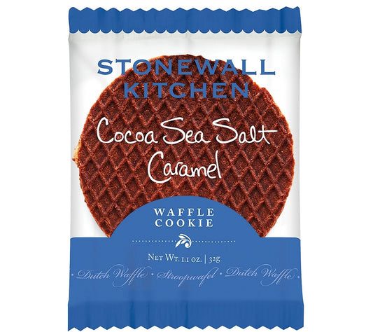 Cocoa Salted Caramel Waffle Cookie von Stonewall Kitchen kaufen | Süße Karamellfüllung mit einem Hauch von Kakao | Ideal für zwischendurch