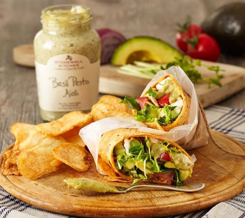 Basil Pesto Aioli von Stonewall Kitchen kaufen | Basilikum, cremig, nussig, knoblauchig, würzig | Ideal zu Gemüse, Sandwiches, Fleischgerichten