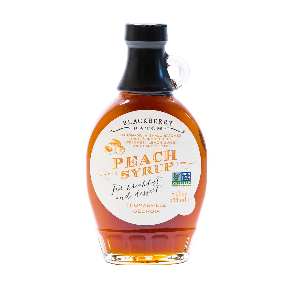 Peach Syrup von Blackberry Patch kaufen | Intensiver Pfirsich mit süßem Akzent | Ideal zu Pancakes und Eis