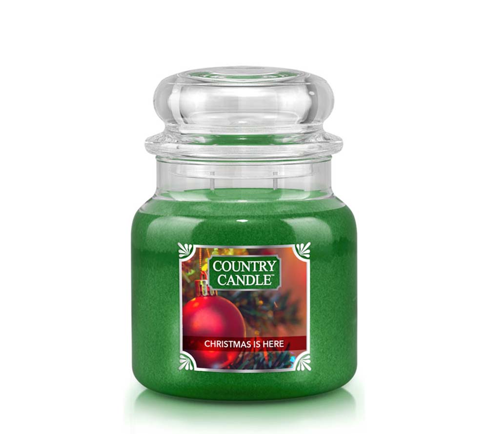 Country Jar Medium Christmas Is Here von Country Candle kaufen | Duft: Frisch, rauchig, fruchtig, holzig | Brenndauer: 65-90 Stunden