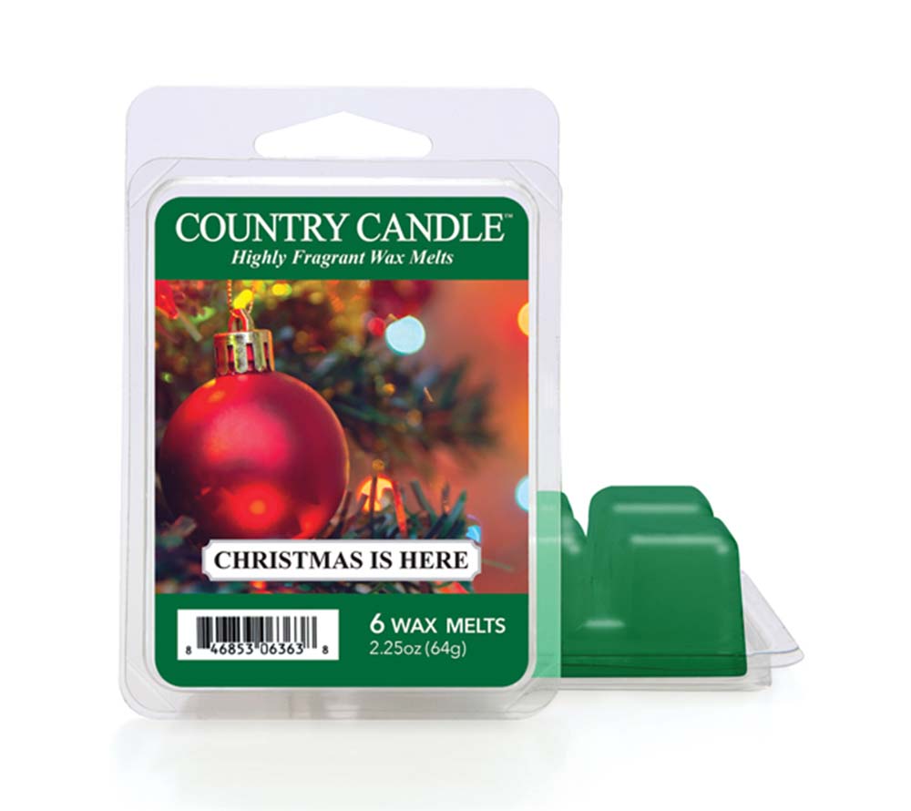 Country Wax Melts 6 pcs Christmas Is Here von Country Candle kaufen | Duft: Frisch, rauchig, fruchtig, holzig | Mehrmals schmelzbar