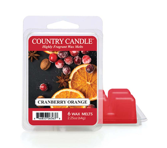 Country Wax Melts 6 pcs Cranberry Orange von Country Candle kaufen | Duft: Fruchtig, süß, erfrischend, warm | Mehrmals schmelzbar