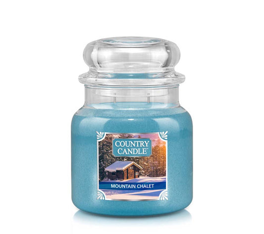 Country Jar Medium Mountain Chalet von Country Candle kaufen | Duft: Rauchig, frisch, winterlich, gemütlich | Brenndauer: 65-90 Stunden