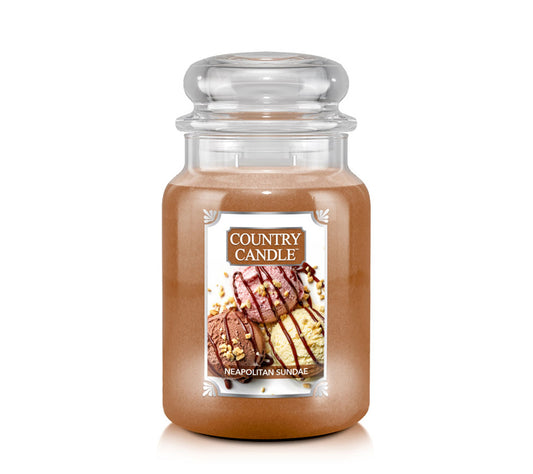 Country Jar Large Neapolitan Sundae von Country Candle kaufen | Duft: Süß, cremig, himmlisch verführerisch | Brenndauer: 100-150 Stunden