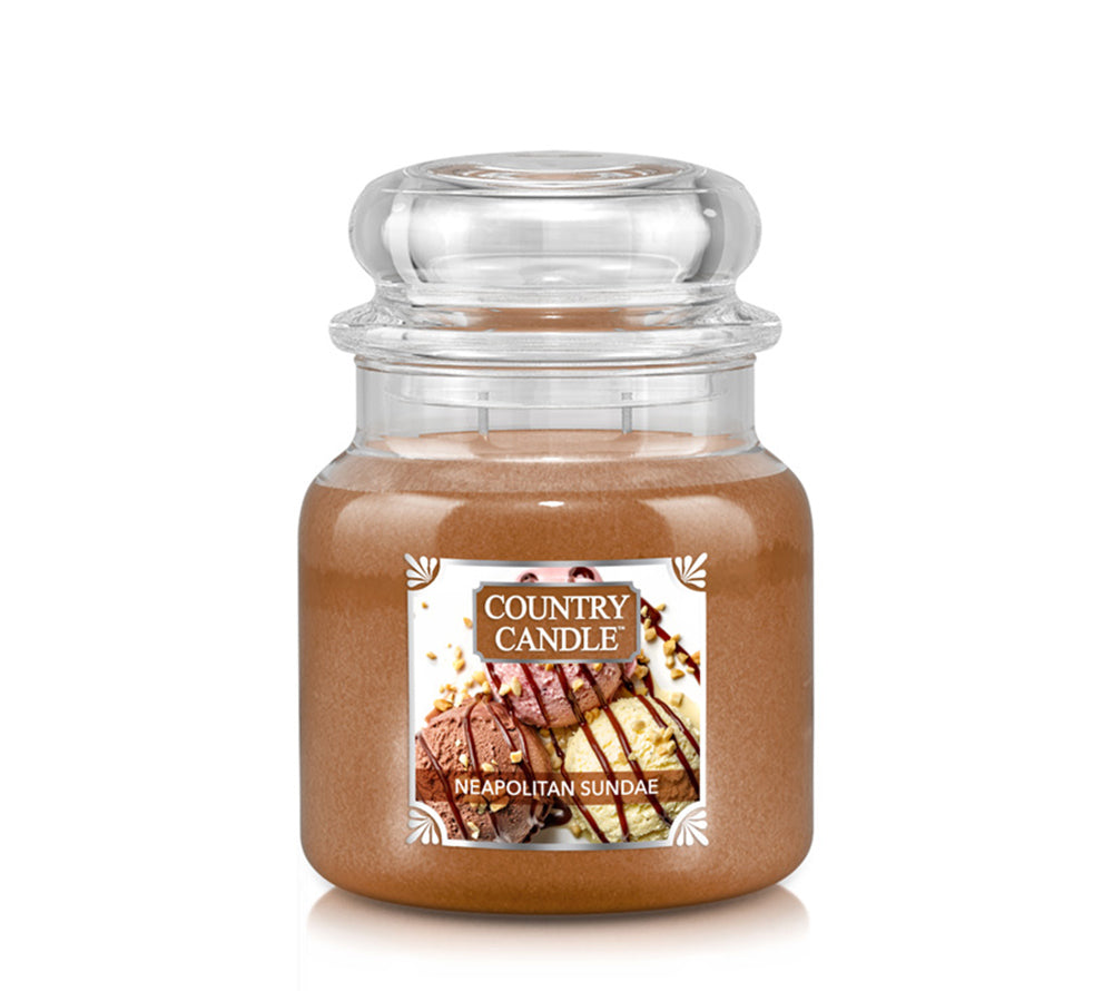 Country Jar Medium Neapolitan Sundae von Country Candle kaufen | Duft: Süß, cremig, himmlisch verführerisch | Brenndauer: 65-90 Stunden