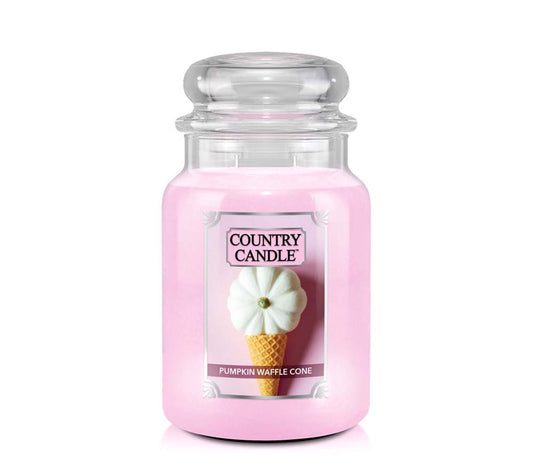 Country Jar Large Pumpkin Waffle Cone von Country Candle kaufen | Duft: Lebkuchen, Kürbis, Buttercreme, würzig-süß | Brenndauer: 100-150 Stunden