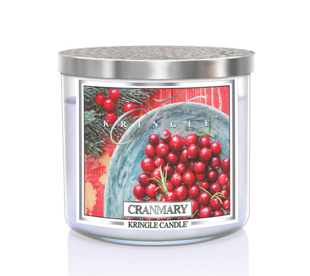 14.5oz Soy Jar Cranmary von Kringle Candle kaufen | Duft: Beerenfrisch, würzig, winterlich, belebend, aromatisch | Brenndauer: 45 Stunden
