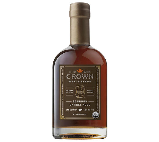 Bourbon Barrel Aged 12 Fl. Oz. von Crown Maple LLC kaufen | Rauchiger Eichen- und Buttergeschmack | Ideal zu Pancakes, Waffeln und Desserts