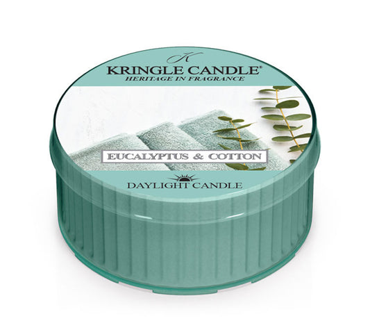 Kringle Daylight Eucalyptus Cotton von Kringle Candle kaufen | Duft: Zitrone, Bergamotte, Eukalyptus | Brenndauer: 12 Stunden | EU-weiter Versand