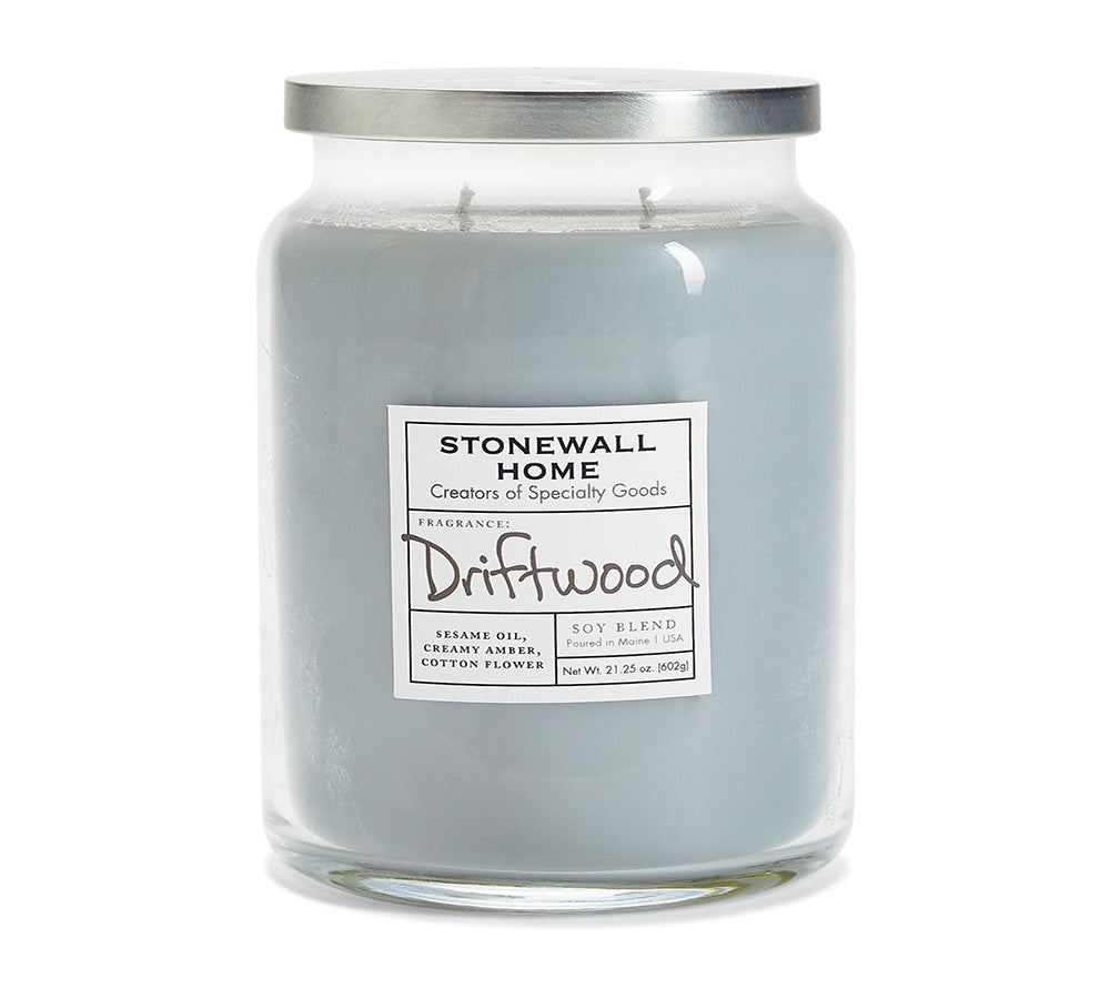 Stonewall Jar Large Driftwood von Stonewall Kitchen kaufen | Duft: Beruhigend, natürlich, warm, erdverbunden | Brenndauer: 170 Stunden