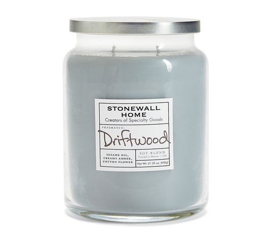 Stonewall Jar Large Driftwood von Stonewall Kitchen kaufen | Duft: Beruhigend, natürlich, warm, erdverbunden | Brenndauer: 170 Stunden