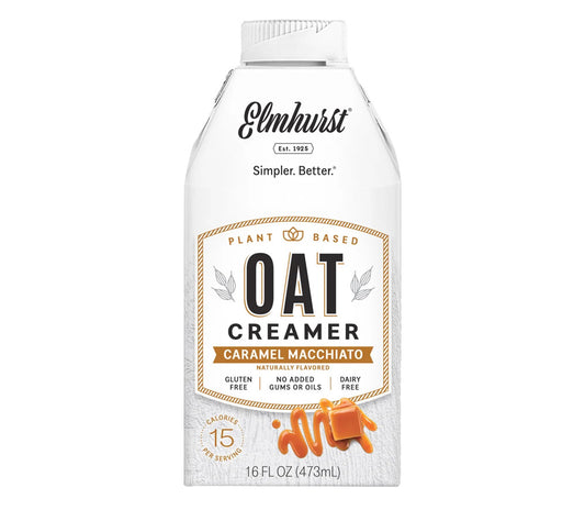 Caramel Macchiato Oat Creamer von Elmhurst kaufen | pflanzlich, vegan, laktosefrei | Karamellgenuss für Kaffeevariationen | vielseitige Ergänzung Ihres Sortiments