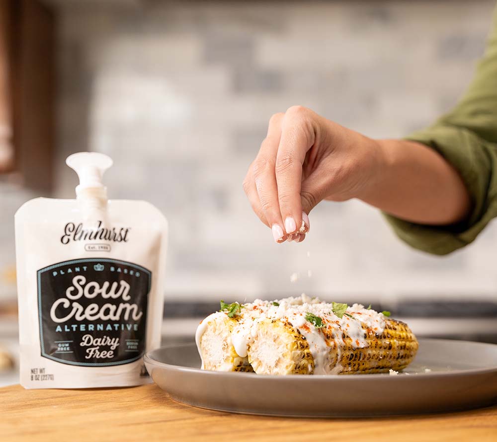 Dairy Free Sour Cream-8 Oz von Elmhurst kaufen | Cremig, mild, pflanzlich | Ideal zu Tacos, Dips, Kartoffeln | EU-weiter Versand