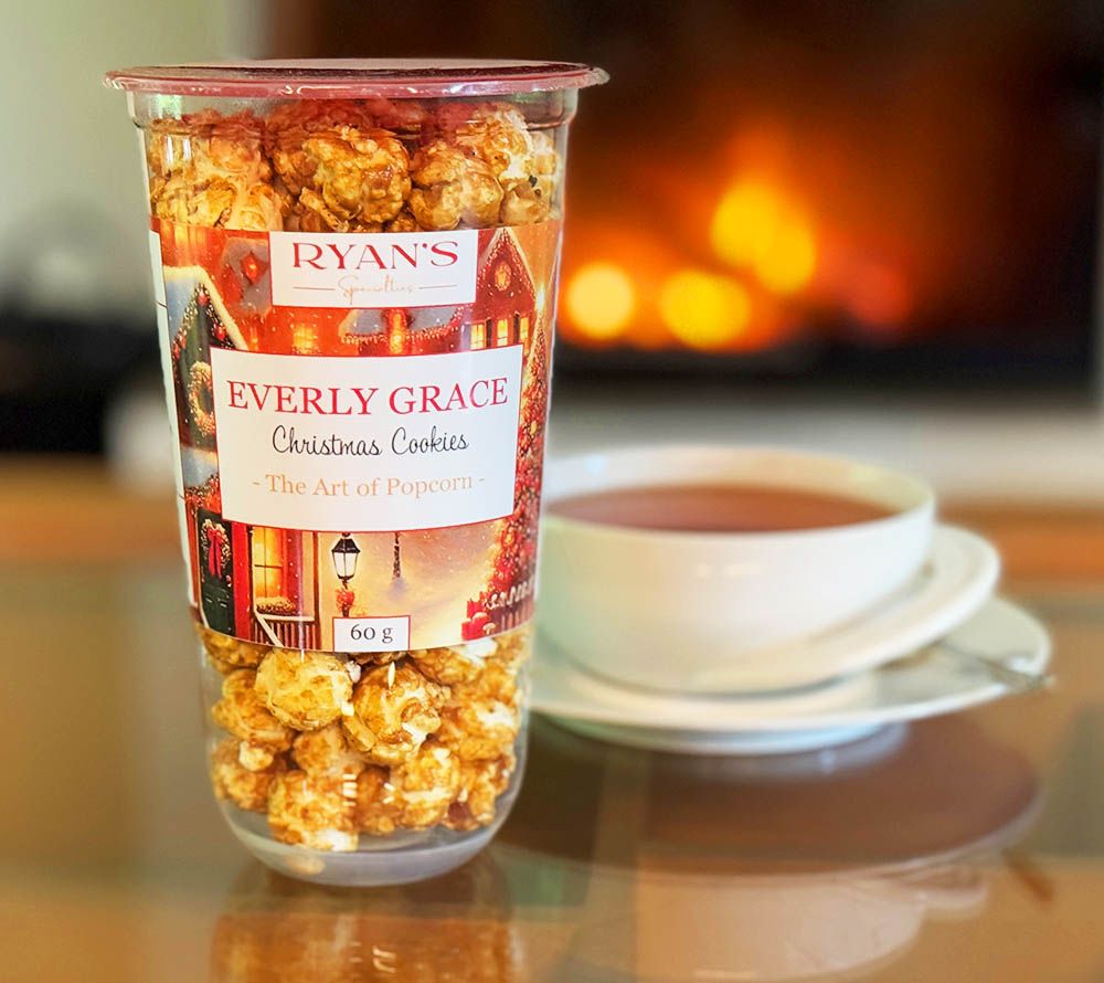 Popcorn Christmas Cookies von Everly Grace kaufen | Weihnachtlicher Geschmack mit Zimt und SpekulationsgewĂĽrz | ohne Aromen und Farbstoffe