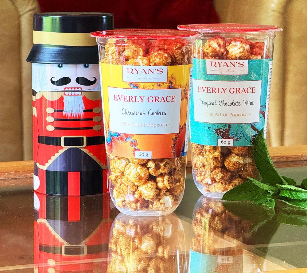 Popcorn Christmas Cookies von Everly Grace kaufen | Weihnachtlicher Geschmack mit Zimt und SpekulationsgewĂĽrz | ohne Aromen und Farbstoffe