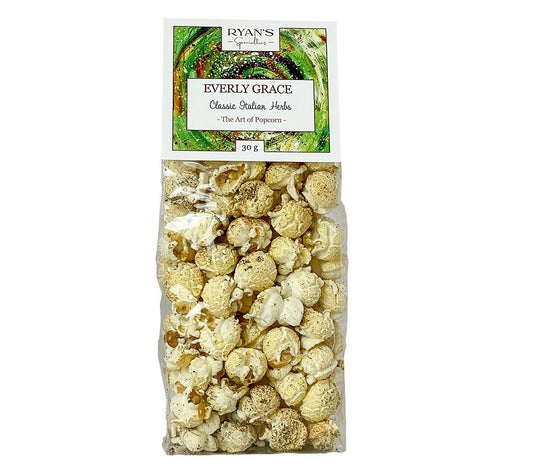 Popcorn Classic Italian Herbs von Everly Grace kaufen | italienisches Flair mit Salz, Rosmarin und Thymian | perfekter Snack im Heimkino