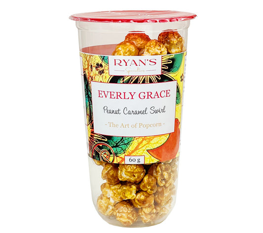 Everly Grace Popcorn Peanut Caramel Swirl Cup 60 g von Ryan's Specialties kaufen | Süß, Karamell mit Erdnussbutter | Perfekt für Filmabende
