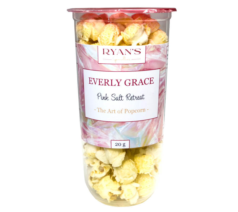 Popcorn Pink Salt Retreat Cup von Everly Grace kaufen | Gourmet-Popcorn mit Salz | Ideal als Snack für Zwischendurch oder als Geschenk | EU-weiter Versand
