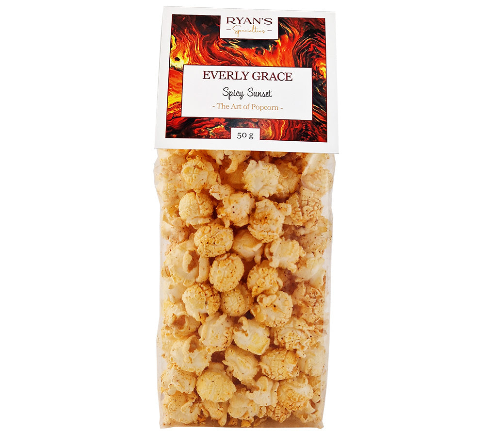 Popcorn Spicy Sunset von Everly Grace kaufen | würzig-luftiges Popcorn | leichte Schärfe | Passt in jedes Gourmet-Sortiment