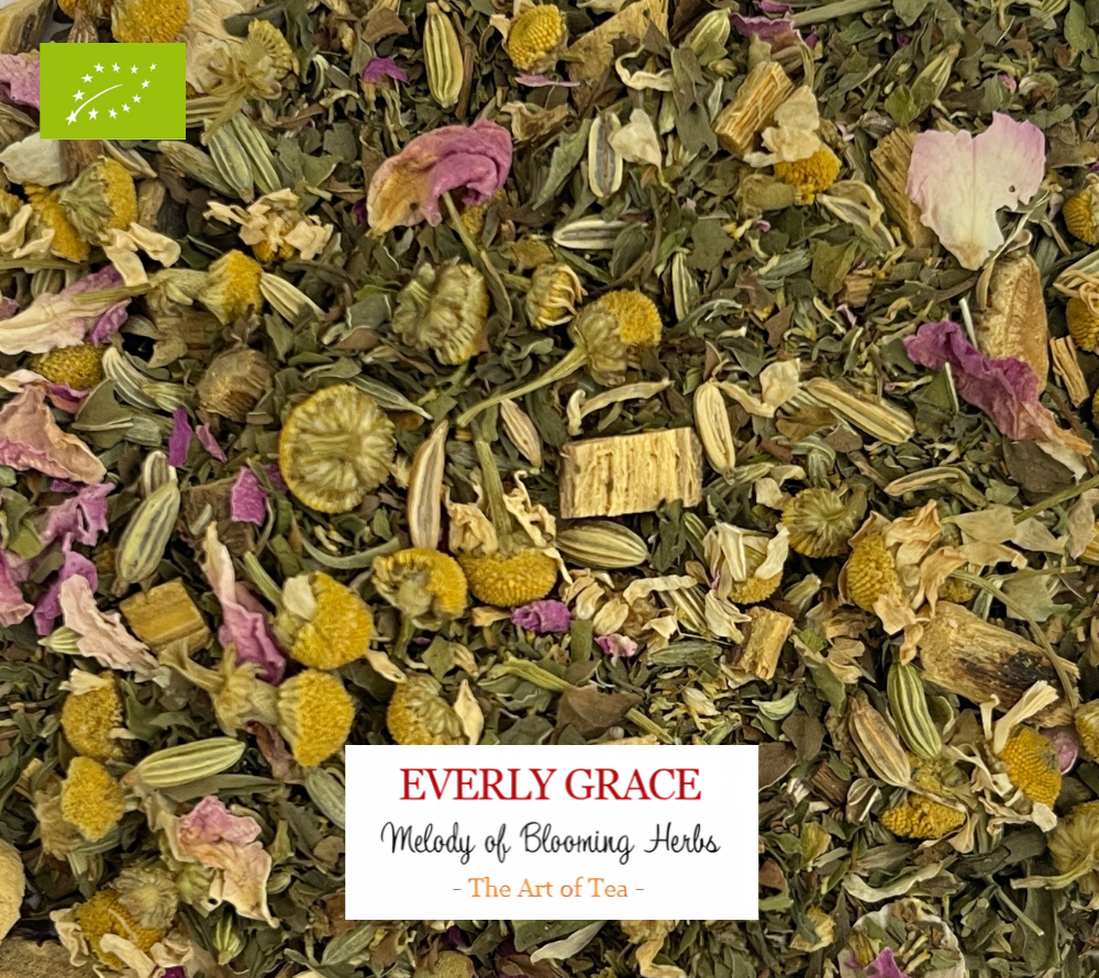 Melody of Blooming Herbs Tee von Everly Grace | Natürlicher Kräutergenuss für Ihr Sortiment | exquisiter, harmonischer Bio-Kräutertee