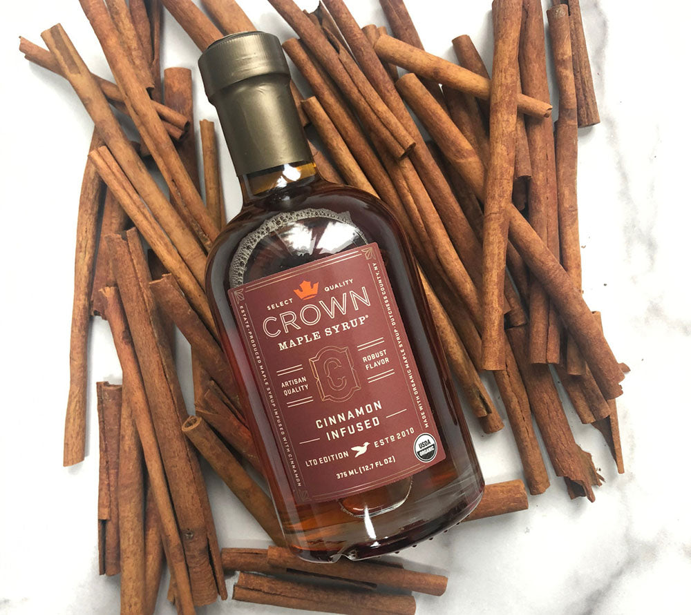 Cinnamon Infused 12 Fl. Oz. von Crown Maple LLC kaufen | Süß, würzig, nussig | Ideal für Backwaren, Desserts, Soßen | EU-weiter Versand