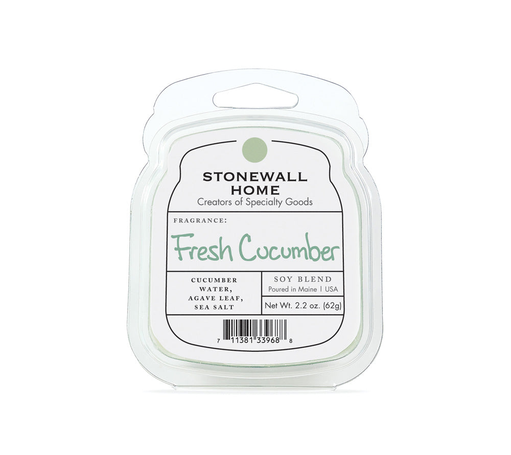 Stonewall Wax Melt Fresh Cucumber von Stonewall Kitchen kaufen | Duft: Erfrischend, klar, belebend, entspannend | Mehrmals schmelzbar