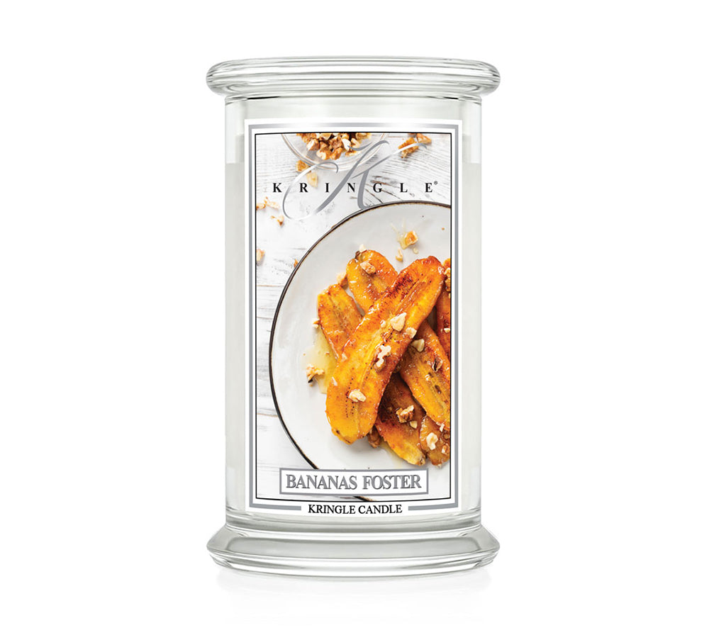 Kringle Jar Large Bananas Foster von Kringle Candle kaufen | Duft: Banane, brauner Zucker, sanfte Gewürze | Brenndauer: 100 Stunden | EU-weiter Versand