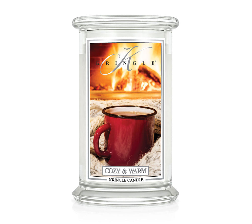 Kringle Jar Large Cozy & Warm von Kringle Candle kaufen | Duft: Gebrühter Kaffee, geschäumte Milch | Brenndauer: 100 Stunden | EU-weiter Versand