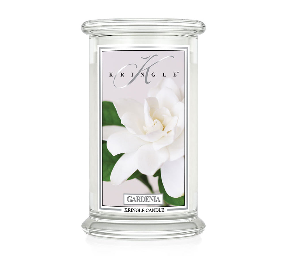 Kringle Jar Large Gardenia von Kringle Candle kaufen | Duft: Weiße Blumen, Gardenie, Jasmin | Brenndauer: 100 Stunden | EU-weiter Versand