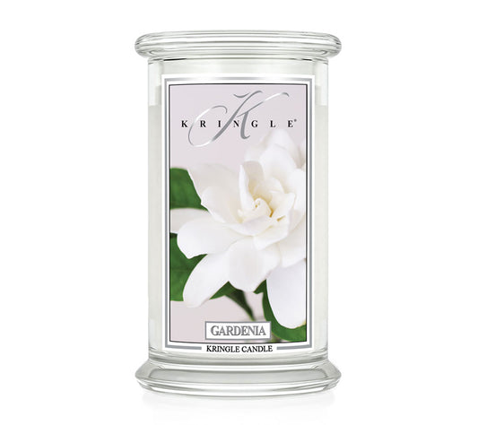 Kringle Jar Large Gardenia von Kringle Candle kaufen | Duft: Weiße Blumen, Gardenie, Jasmin | Brenndauer: 100 Stunden | EU-weiter Versand