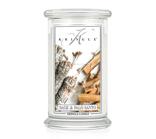 Kringle Jar Large Sage & Palo Santo von Kringle Candle kaufen | Duft: Zitrusfrüchte, Bergamotte, Zitrone, Salbei | Brenndauer: 100 Stunden | EU-weiter Versand