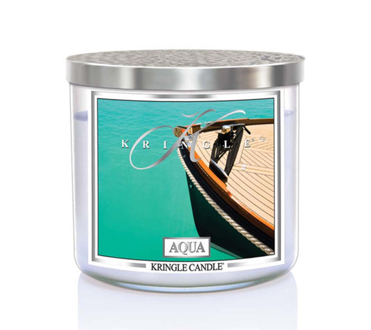 14.5oz Soy Jar Aqua von Kringle Candle kaufen | Duft: Frisch, maritim, holzig | Brenndauer: 45 Stunden