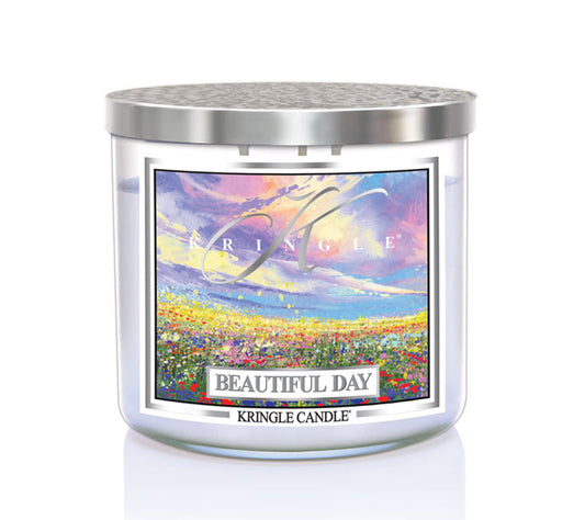 14.5oz Soy Jar Beautiful Day von Kringle Candle kaufen | Duft: Floral, süß, Zitrone, Guave, Vanille | Brenndauer: 45 Stunden