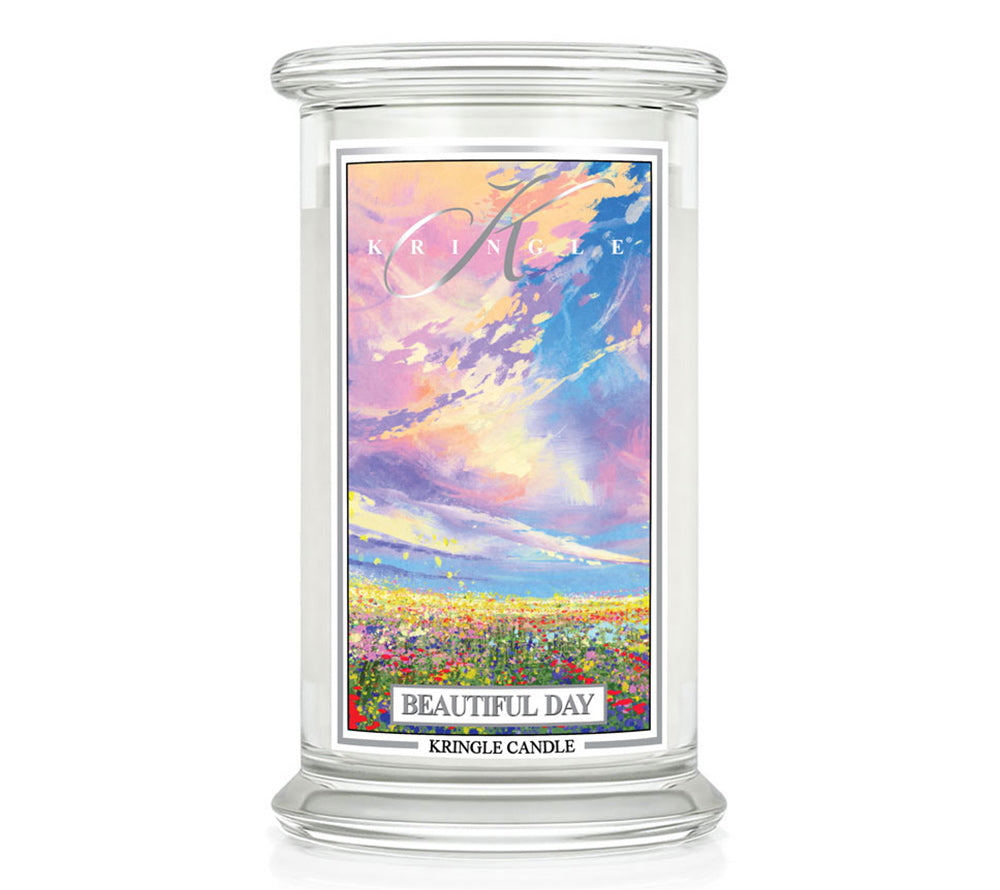 Kringle Jar Large Beautiful Day von Kringle Candle kaufen | Duft: Floral, süß, Zitrone, Guave, Vanille | Brenndauer: 100 Stunden