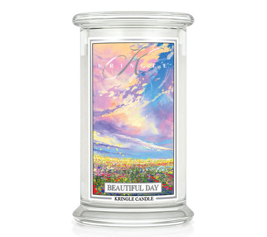 Kringle Jar Large Beautiful Day von Kringle Candle kaufen | Duft: Floral, süß, Zitrone, Guave, Vanille | Brenndauer: 100 Stunden