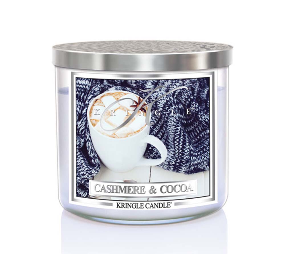 14.5oz Soy Jar Cashmere & Cocoa von Kringle Candle kaufen | Duft: Süß, warm, einladend | Brenndauer: 45 Stunden
