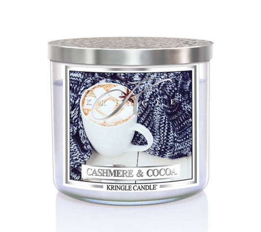 14.5oz Soy Jar Cashmere & Cocoa von Kringle Candle kaufen | Duft: Süß, warm, einladend | Brenndauer: 45 Stunden