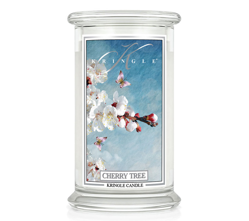 Kringle Jar Large Cherry Tree von Kringle Candle kaufen | Duft: Floralm frisch, süß, Kirschblüten, Jasmin, Amber | Brenndauer: 100 Stunden