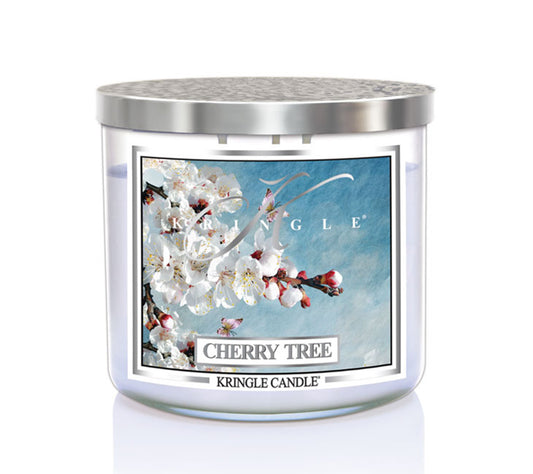 14.5oz Soy Jar Cherry Tree von Kringle Candle kaufen | Duft: Floralm frisch, süß, Kirschblüten, Jasmin, Amber | Brenndauer: 45 Stunden