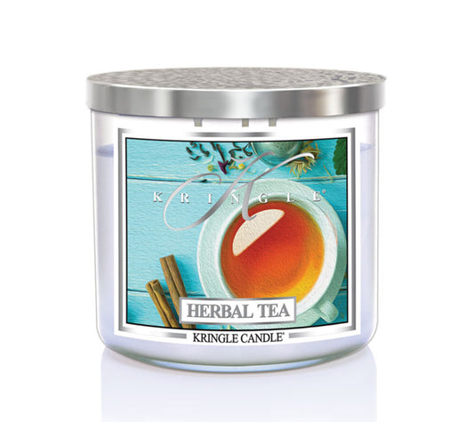 14.5oz Soy Jar Herbal Tea von Kringle Candle kaufen | Duft: Frisch, maskulin, Zitrus, Tee, Salbei | Brenndauer: 45 Stunden