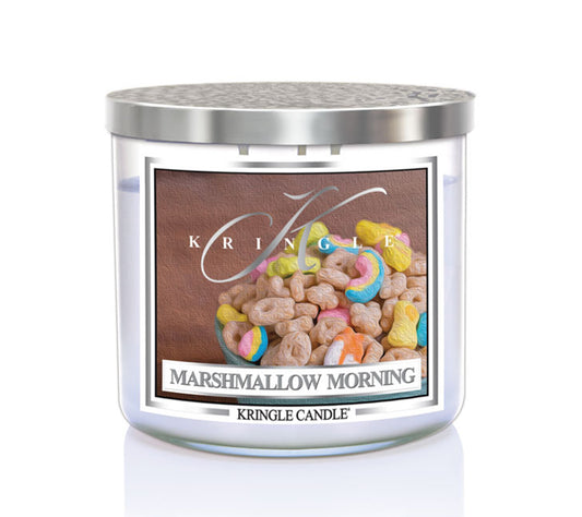 14.5oz Soy Jar Marshmallow Morning von Kringle Candle kaufen | Duft: Süß, Vanille, Marshmallow, Kokos, Zimt | Brenndauer: 45 Stunden