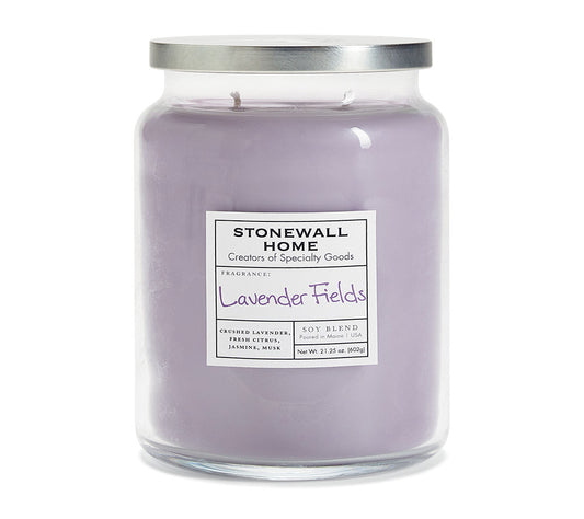 Stonewall Jar Large Lavender Fields von Stonewall Kitchen kaufen | Duft: Entspannend, aromatisch, süß, zart | Brenndauer: 170 Stunden