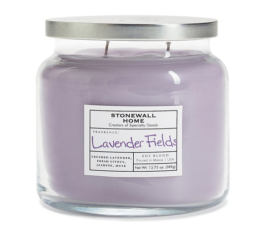 Stonewall Jar Medium Lavender Fields von Stonewall Kitchen kaufen | Duft: Entspannend, aromatisch, süß, zart | Brenndauer: 105 Stunden