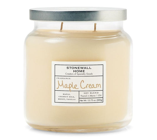 Stonewall Jar Medium Maple Cream von Stonewall Kitchen kaufen | Duft: Kokos, Ahornsirup, Karamell | Brenndauer: 105 Stunden