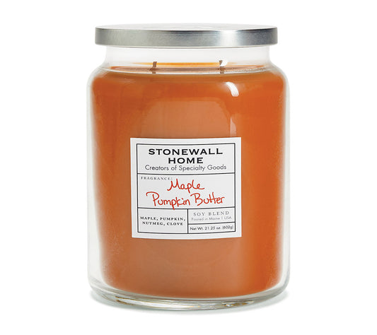Stonewall Jar Large Maple Pumpkin Butter von Stonewall Kitchen kaufen | Duft: Ahorn, Kürbis, Muskatnuss, Nelken | Brenndauer: 170 Stunden
