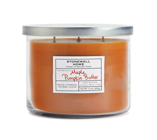 Stonewall Tumbler Maple Pumpkin Butter von Stonewall Kitchen kaufen | Duft: Ahorn, Kürbis, Muskatnuss, Nelken | Brenndauer: 50 Stunden