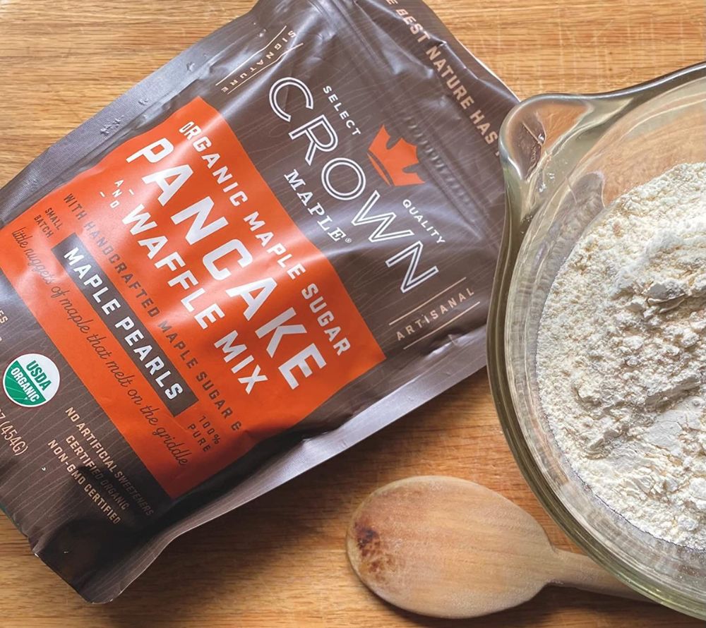 Organic Maple Sugar Pancake & Waffle Mix 16oz von Crown Maple LLC kaufen | Ahorn, zart, süß | Ideal für Waffeln und Pancakes zum Frühstück