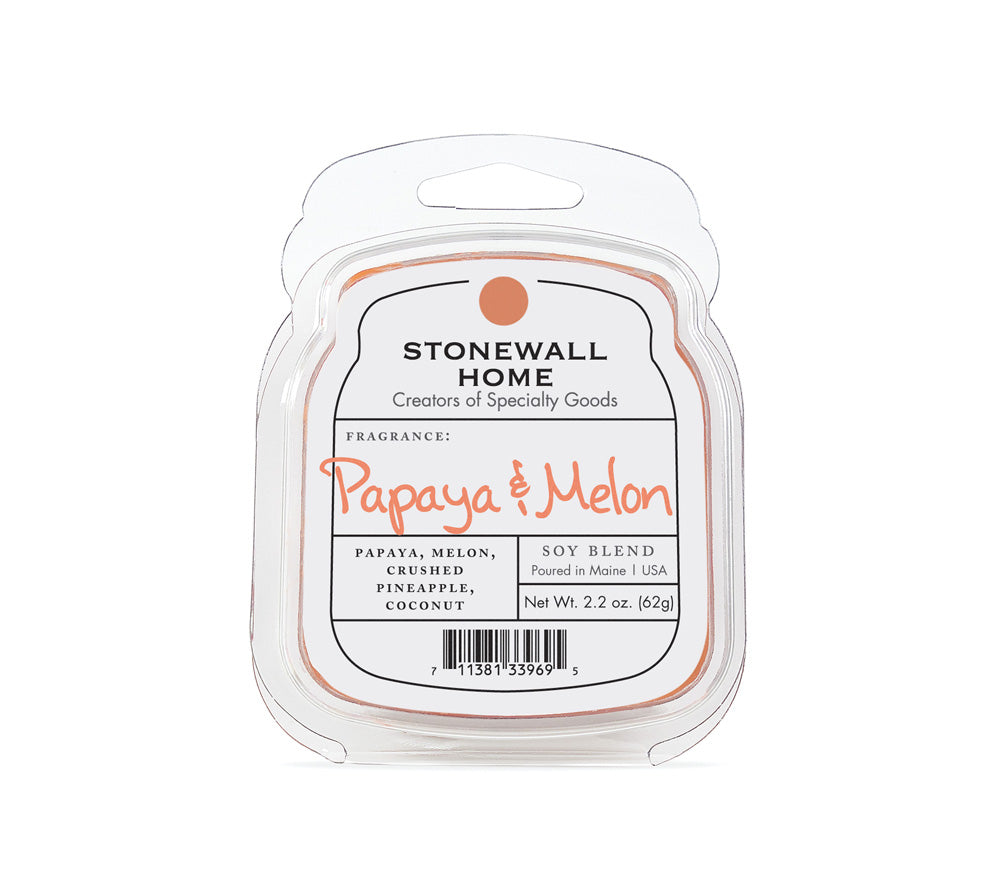 Stonewall Wax Melt Papaya & Melon von Stonewall Kitchen kaufen | Duft: Exotisch, intensiv, tropisch, fruchtig | Mehrmals schmelzbar