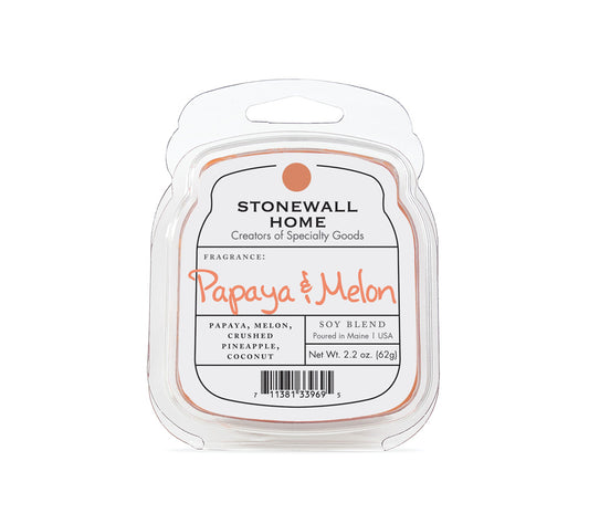 Stonewall Wax Melt Papaya & Melon von Stonewall Kitchen kaufen | Duft: Exotisch, intensiv, tropisch, fruchtig | Mehrmals schmelzbar